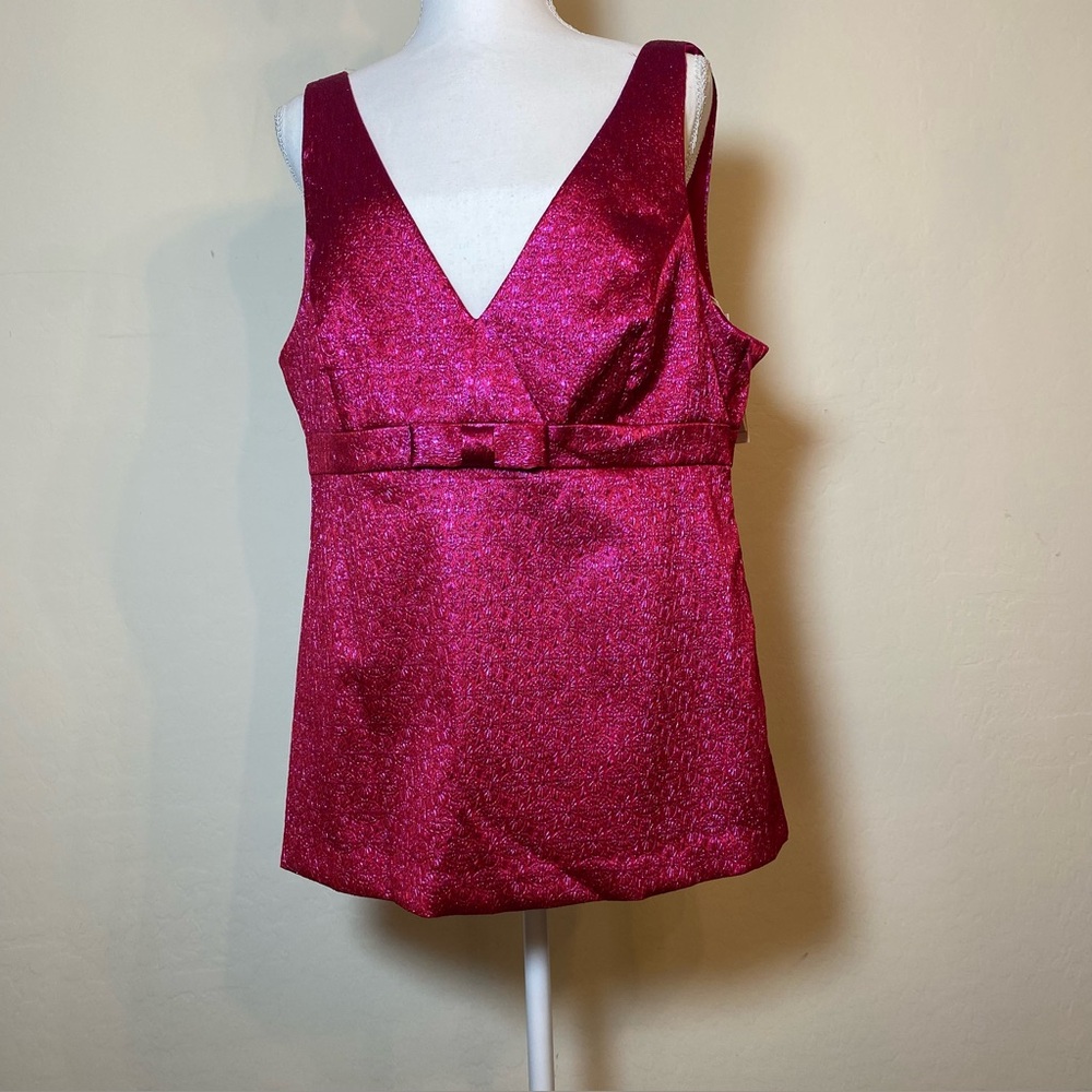 Trina Turk Fuchsia Sparkle Tank Top
